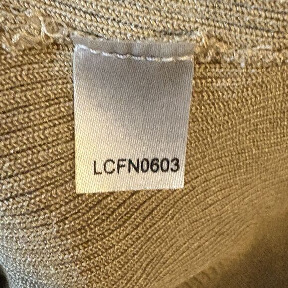 The Limited Stretch Cardigan Womens S Beige Silk Blend Y2K Minimalist Preppy - Picture 6 of 9